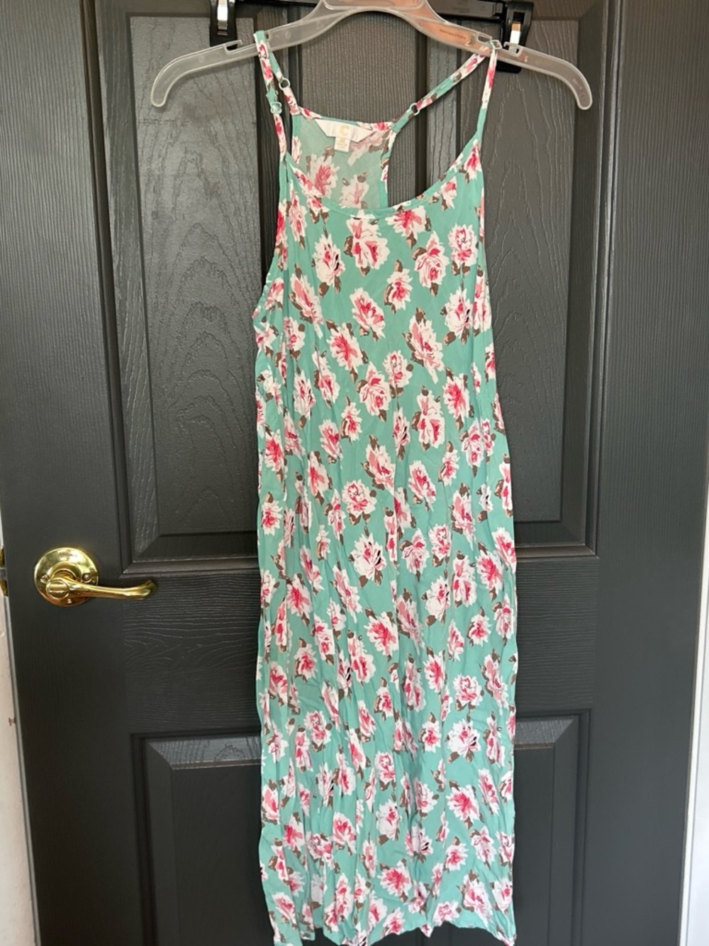 Floral Baby Blue Strappy Mini Dress